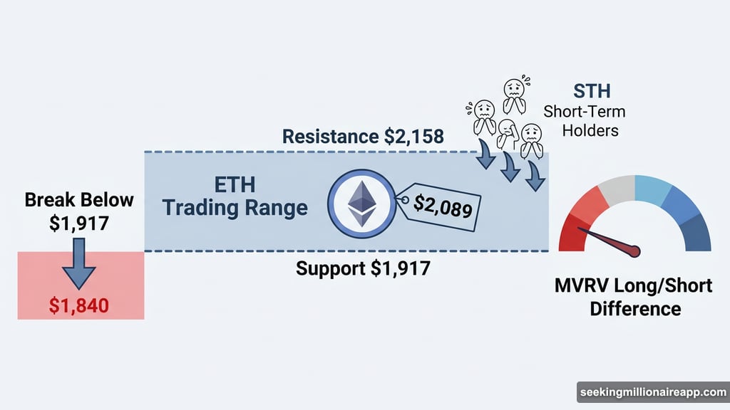 ETH price trapped between $1,917 support and $2,158 resistance levels