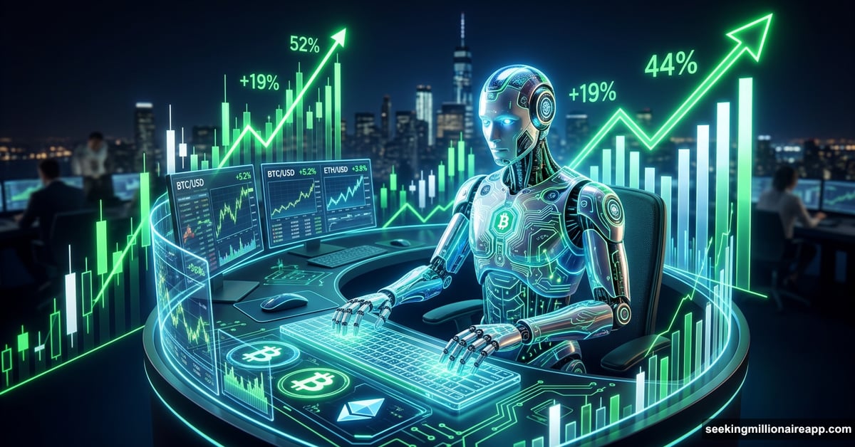 AI robot trading crypto assets as Wall Street watches closely