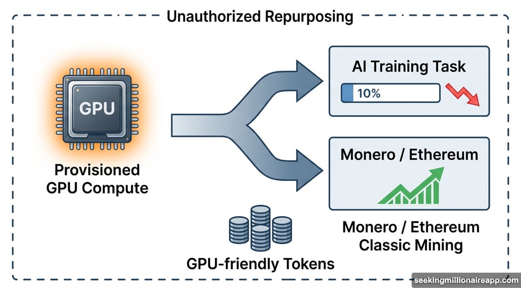 GPU resources silently diverted from AI training to cryptocurrency mining