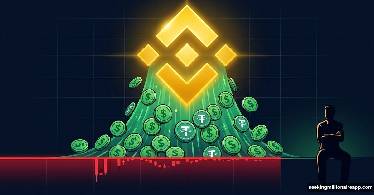 Billions flood Binance stablecoins while trading volume flatlines completely