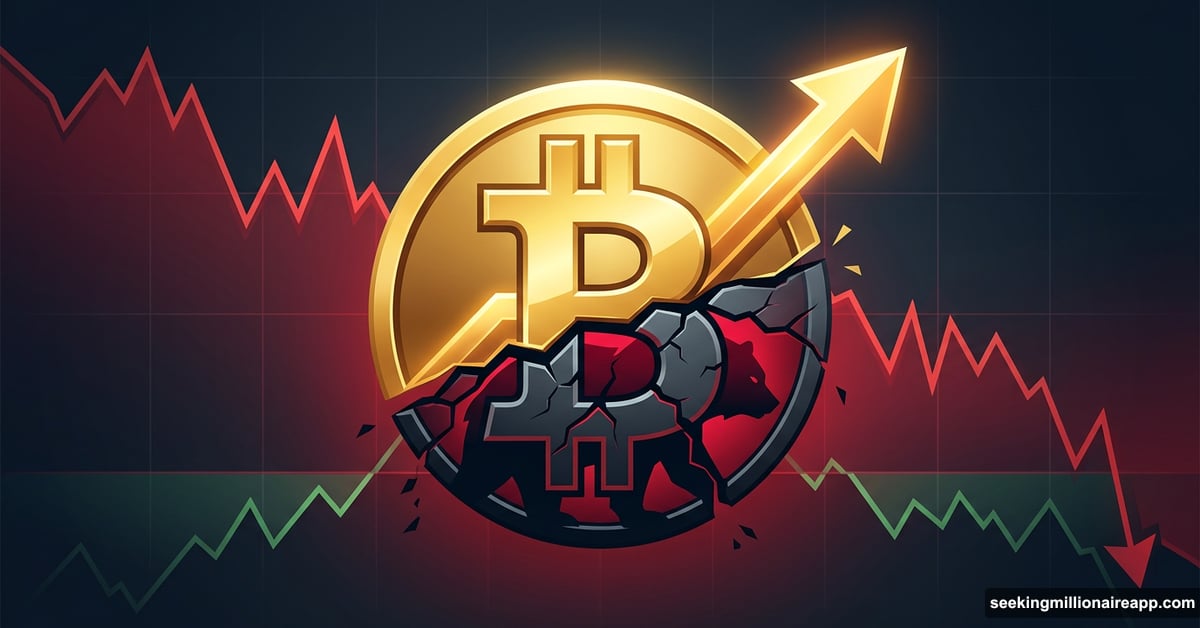 Bitcoin coin split between bull bounce and hidden bear market below