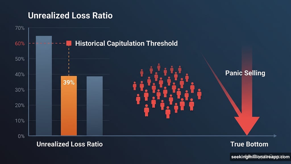Unrealized loss ratio at 39% with room before full-scale capitulation stage