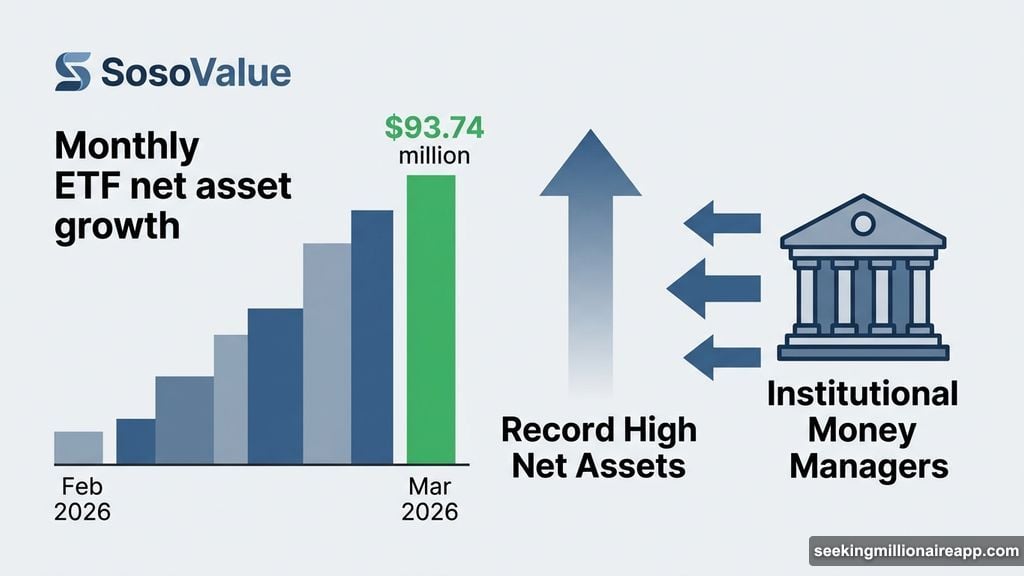 US-listed LINK spot ETFs hit record $93.74 million total net assets March 2026