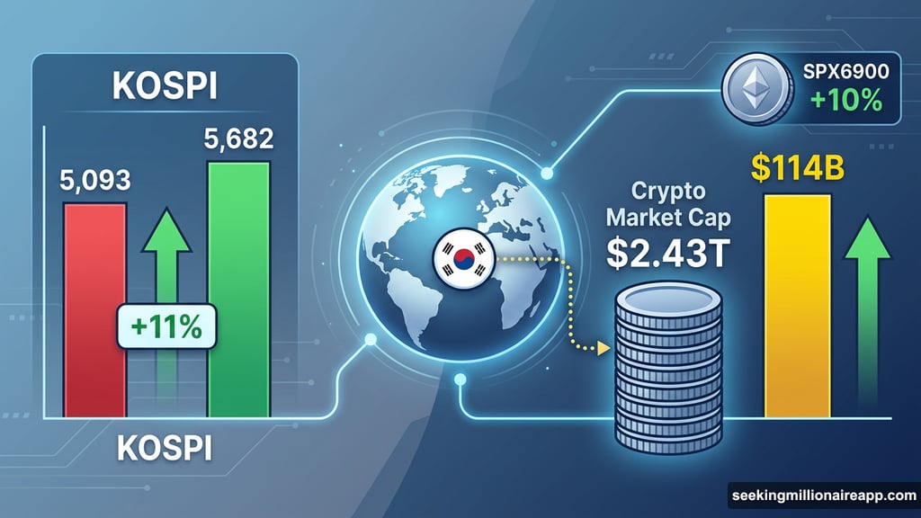 KOSPI surge and eased Middle East tensions fuel $114B crypto market rally