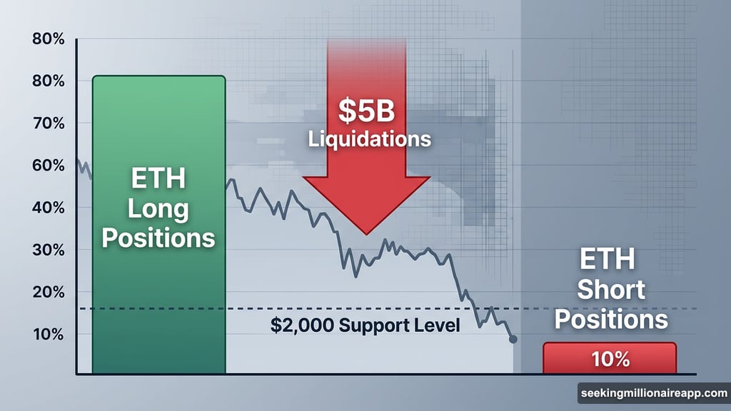 ETH long positions dominate while short positions almost disappeared entirely