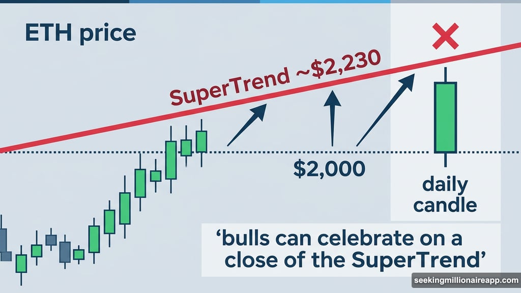 ETH price faces SuperTrend resistance near $2,230 on daily chart