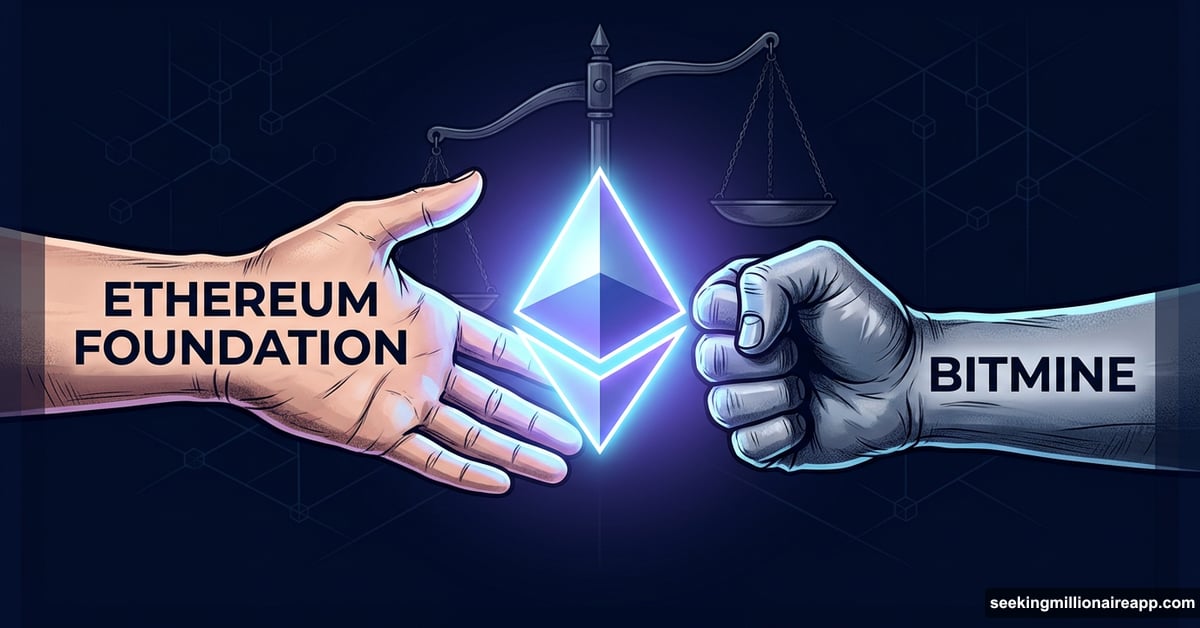 Ethereum Foundation sells ETH to BitMine threatening decentralization balance