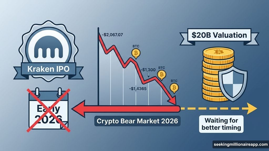 Kraken postponed IPO to protect twenty billion dollar valuation from bear market