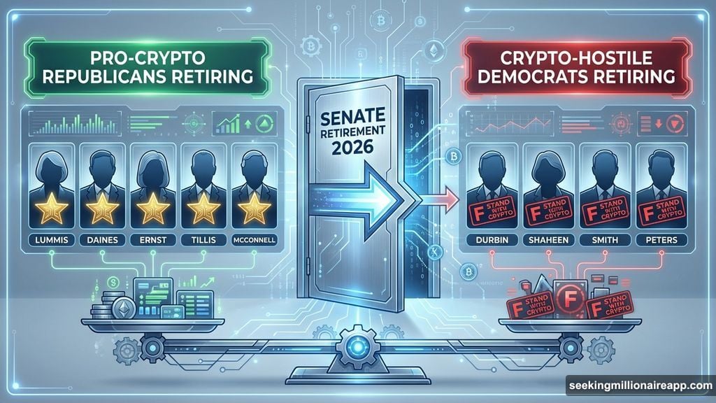 Nine Senate retirements reshape pro-crypto and crypto-hostile political balance