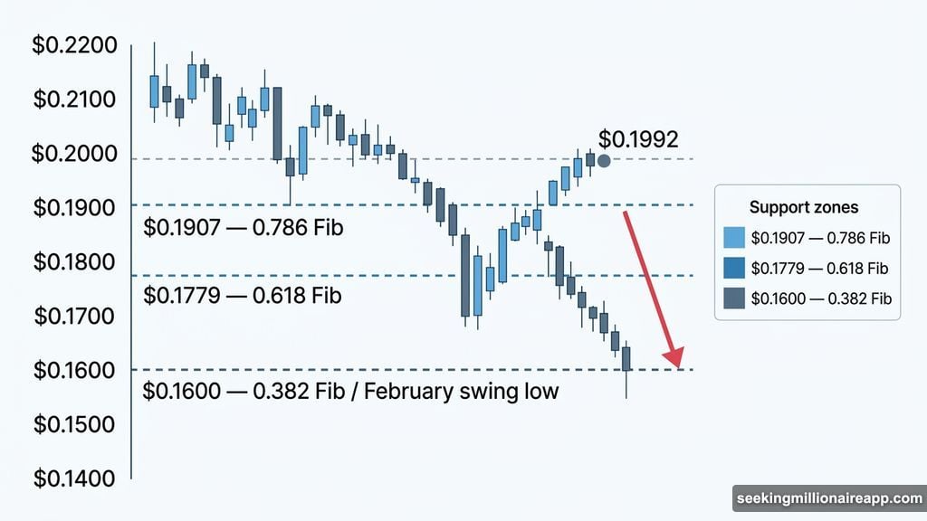 PI coin hovers above 0.786 Fibonacci retracement level at $0.1907