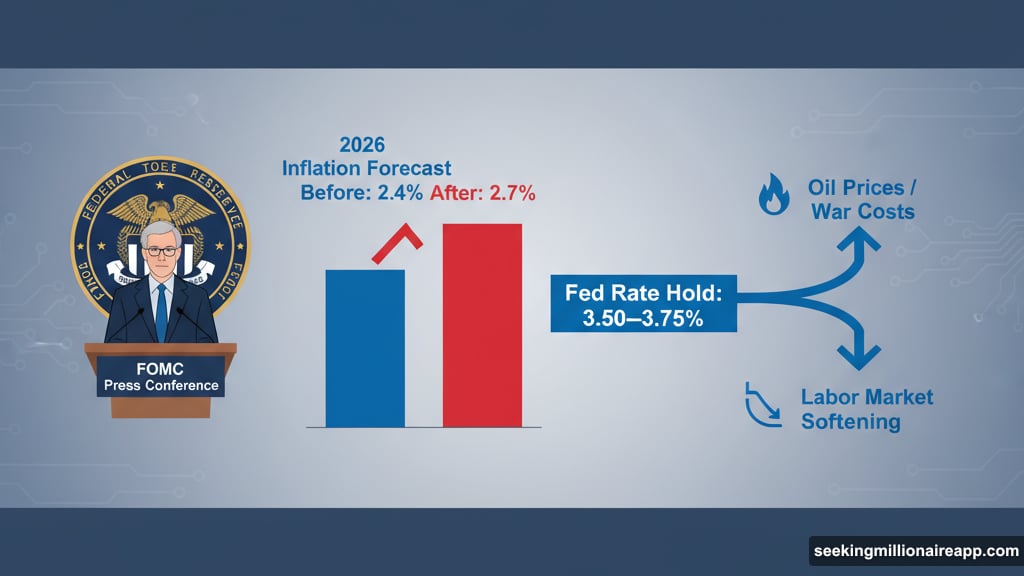Powell raises 2026 inflation forecast to 2.7 percent blaming oil