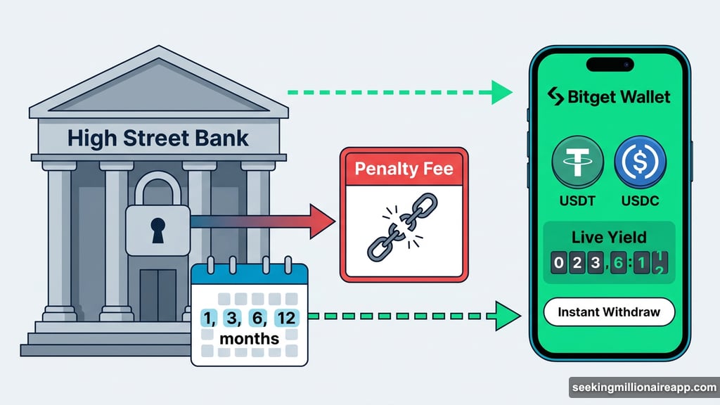 Bitget Wallet instant USDT USDC withdrawals replace locked term deposits