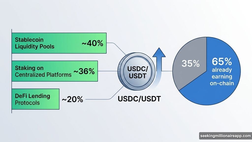 Over 65% of US crypto traders already earning stablecoin yield on-chain