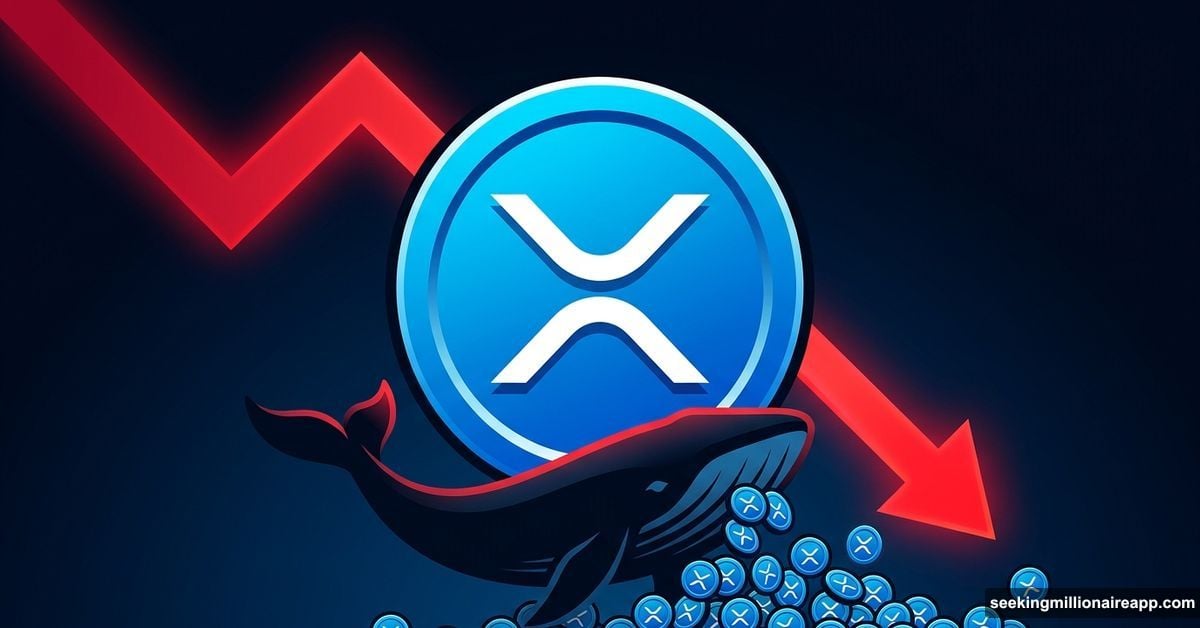 XRP coin falling in price while whale accumulates below