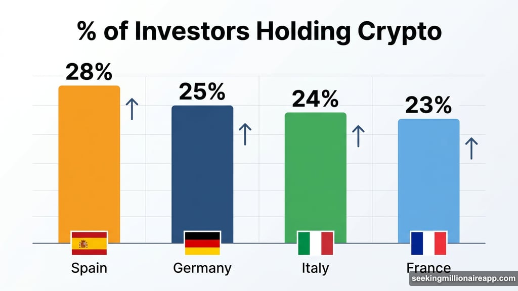 Spain leads European crypto adoption rates at 28 percent