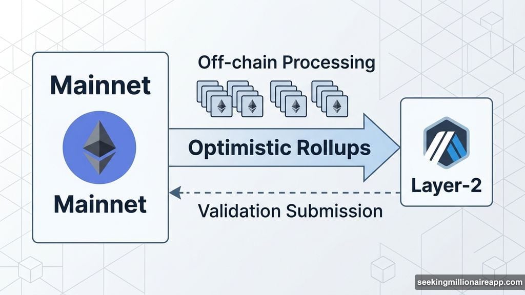 Arbitrum Layer-2 scaling uses optimistic rollups to process Ethereum transactions