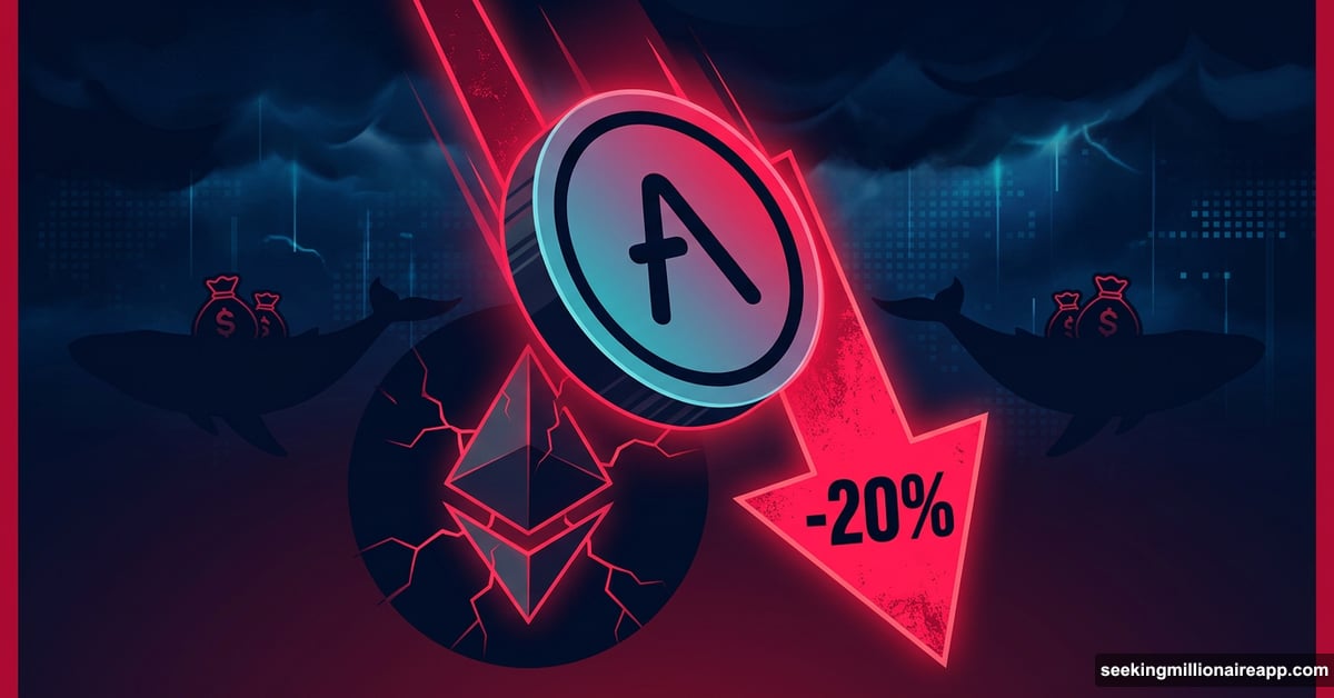 AAVE token crashing 20% amid KelpDAO exploit and whale selloff