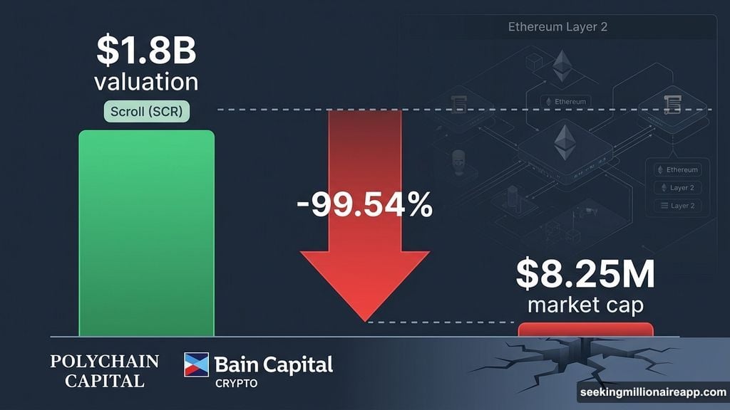 Scroll SCR drops 99.54% from 1.8 billion private valuation