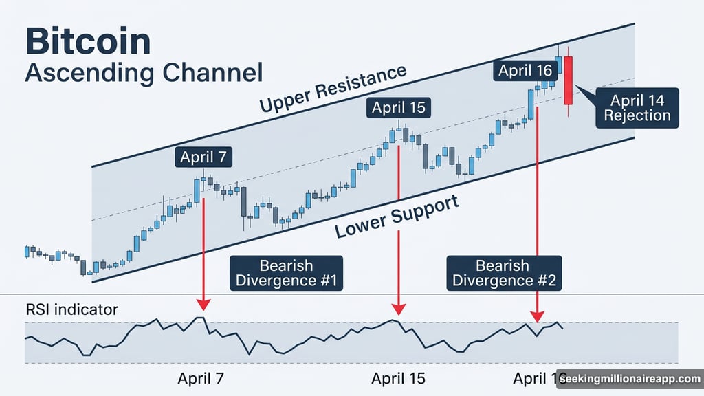Back-to-back RSI bearish divergences inside Bitcoin ascending channel signal correction
