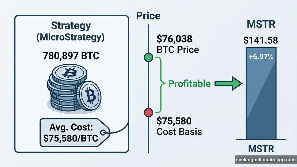MicroStrategy entire Bitcoin position turns profitable MSTR shares surge