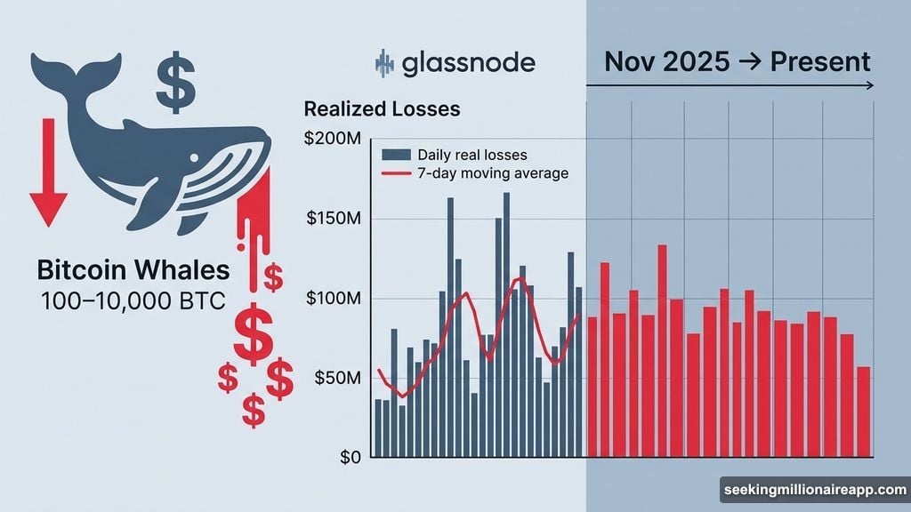 Bitcoin whales realizing over $200 million in daily losses consistently