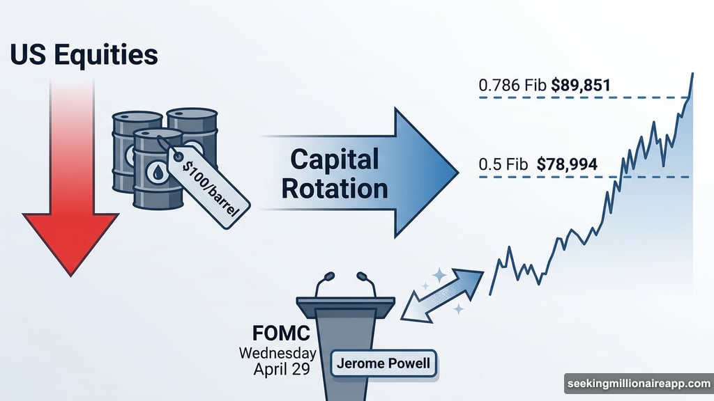 Capital rotating from US equities into Bitcoin ahead of FOMC meeting