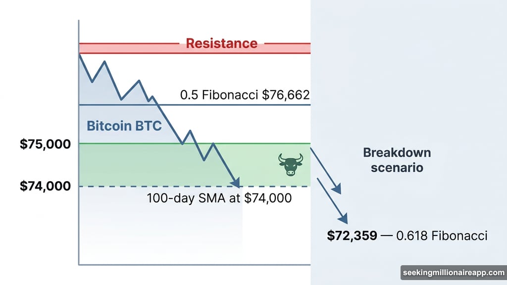 Bitcoin bulls defend critical support zone between $74,000 and $75,000