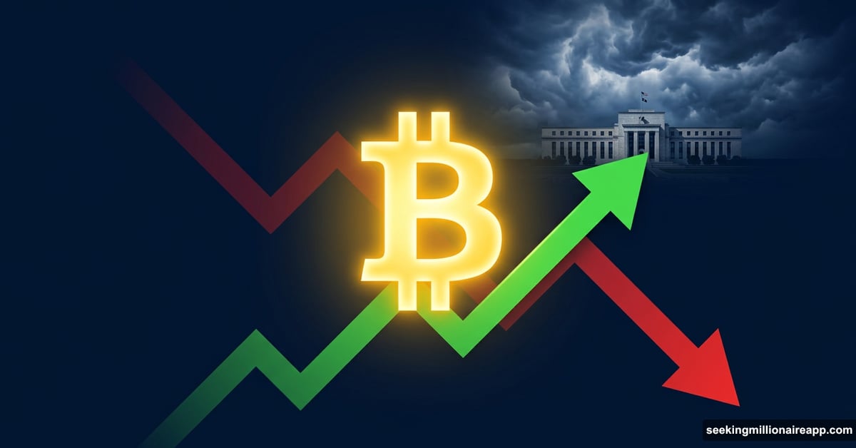 Bitcoin rising as stocks fall ahead of FOMC interest rate decision