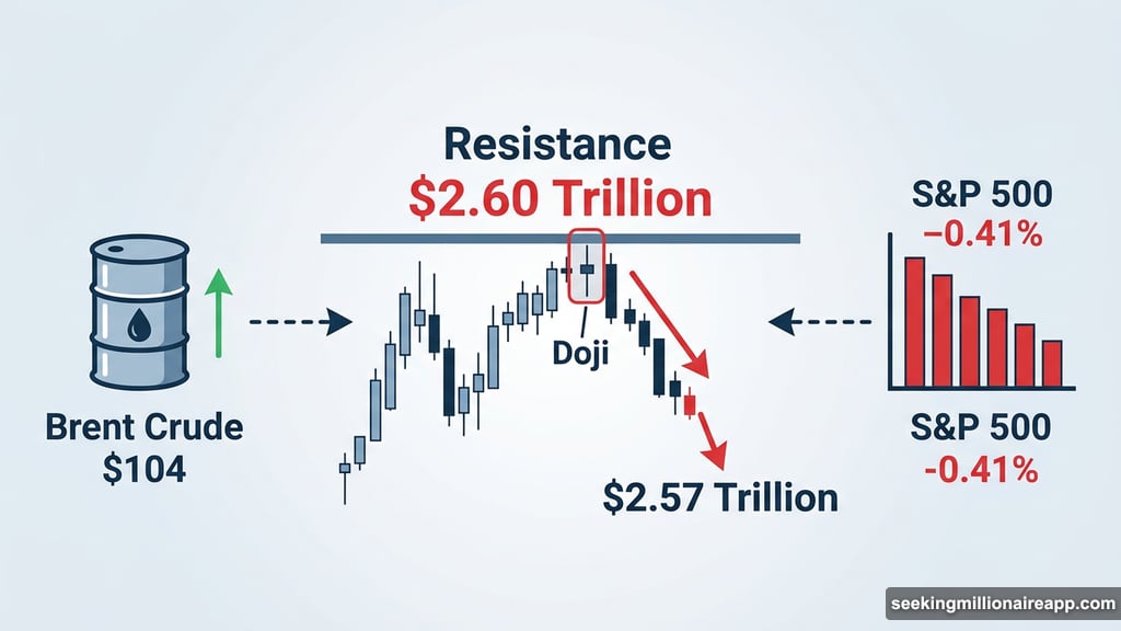 Total crypto market cap hits $2.60 trillion resistance as oil spikes