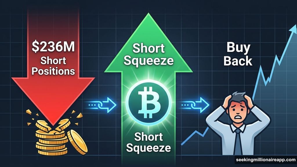 Bitcoin short squeeze wipes out 236 million in short positions