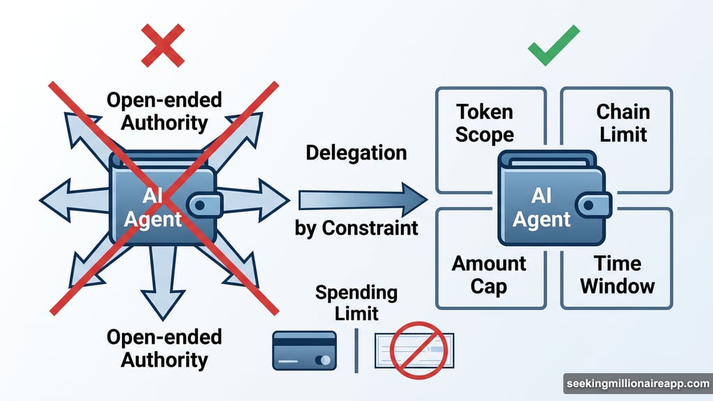 AI agent scoped permissions replace open-ended authority with defined constraints