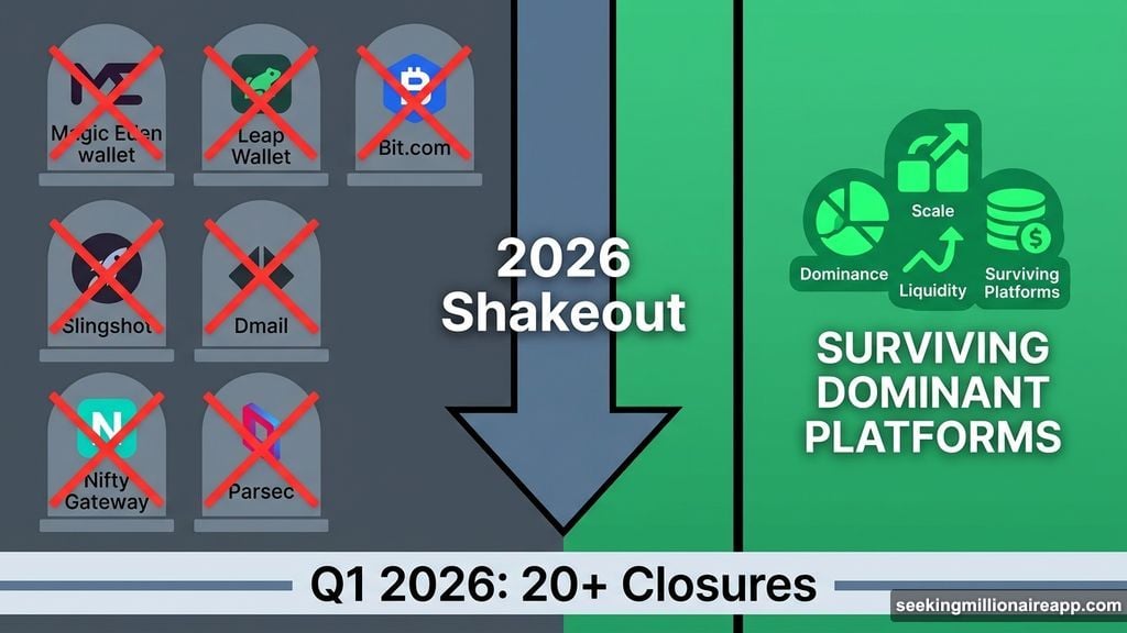 Magic Eden Leap Wallet and 20 crypto projects shut down in 2026