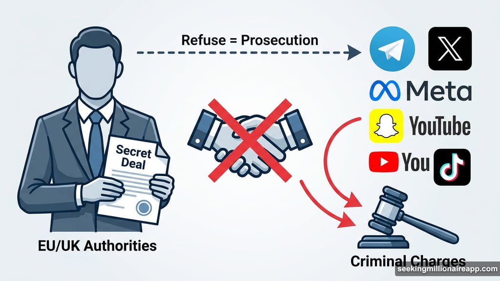 EU authorities offer secret deals then file criminal charges against platforms