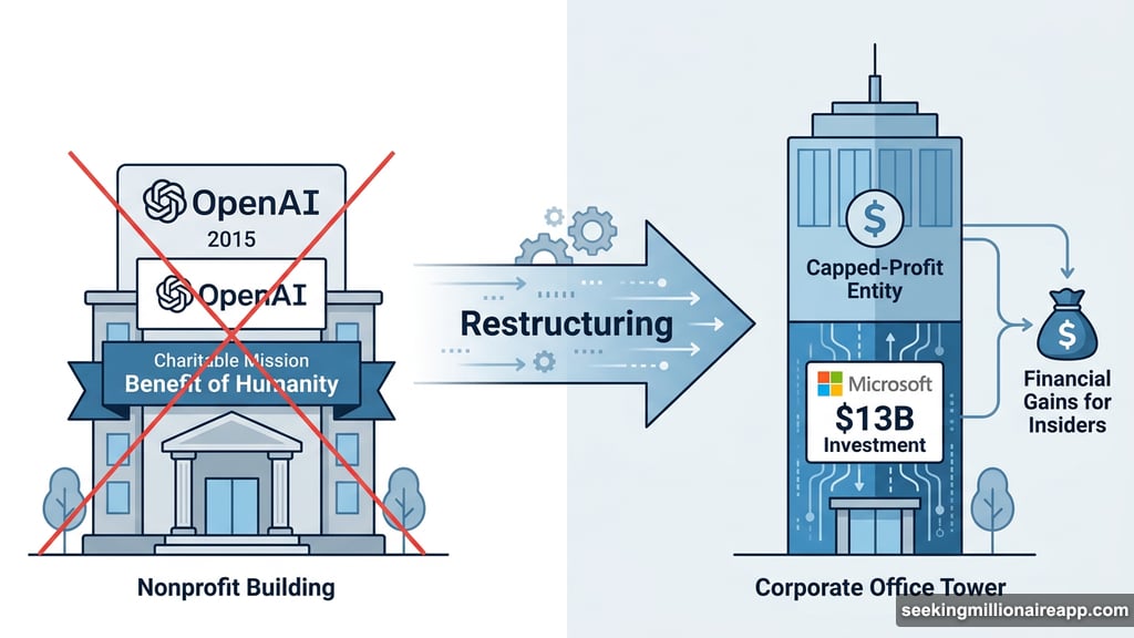 OpenAI shifted from nonprofit to profit-driven capped-profit entity