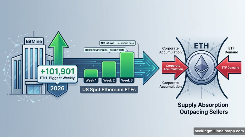 BitMine adds 101,901 ETH as US spot Ethereum ETFs post inflows