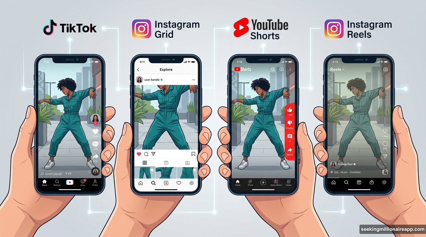 TikTok Instagram YouTube aspect ratio comparison chart