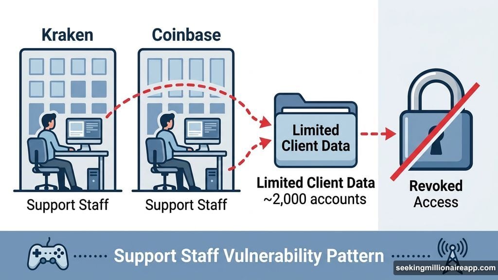 Kraken and Coinbase support staff insider access exposed limited client data