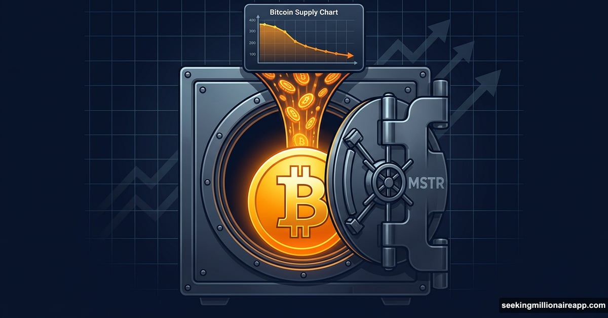 MicroStrategy vault draining Bitcoin supply from market circulation