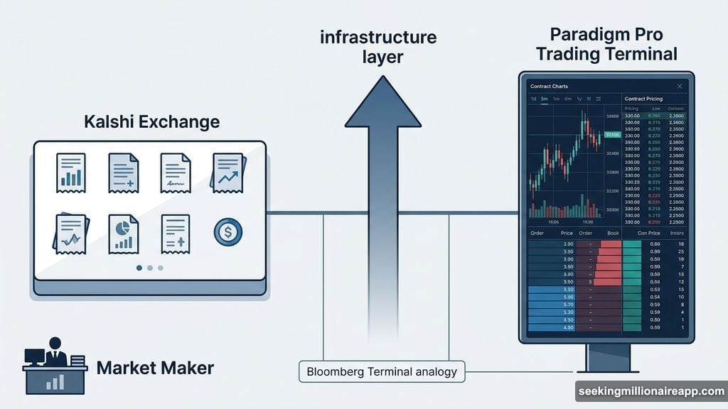 Paradigm trading terminal built on top of Kalshi prediction market exchange