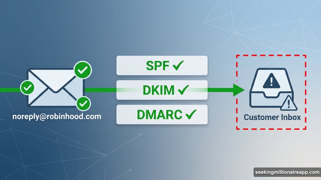 Phishing email passed SPF, DKIM, and DMARC authentication checks successfully