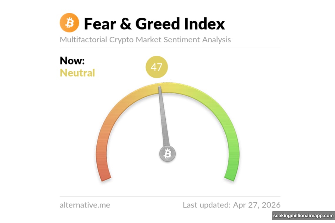 Fear and Greed Index climbs from extreme fear to neutral territory April