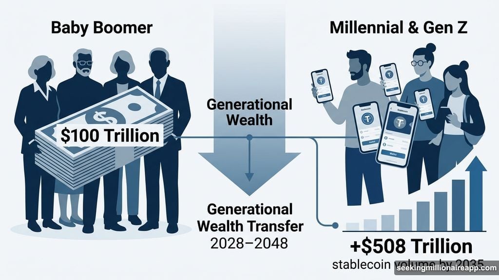 Generational wealth transfer from Baby Boomers adds 508 trillion stablecoin volume