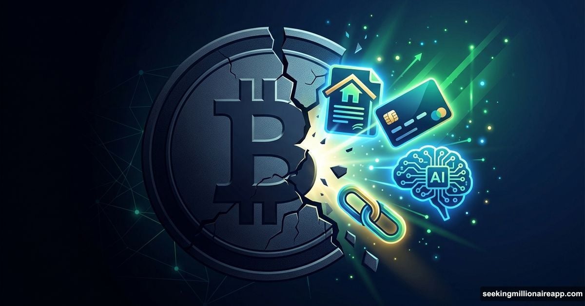 Crypto coin cracking open revealing real-world utility applications emerging inside