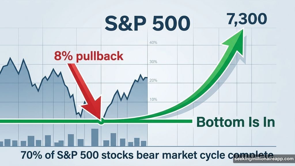 S&P 500 target of 7,300 after 8% pullback bottom signal