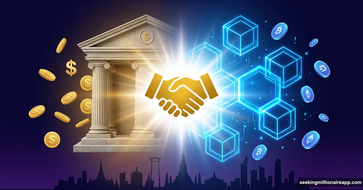 Traditional finance and DeFi worlds merging with golden handshake in Bangkok
