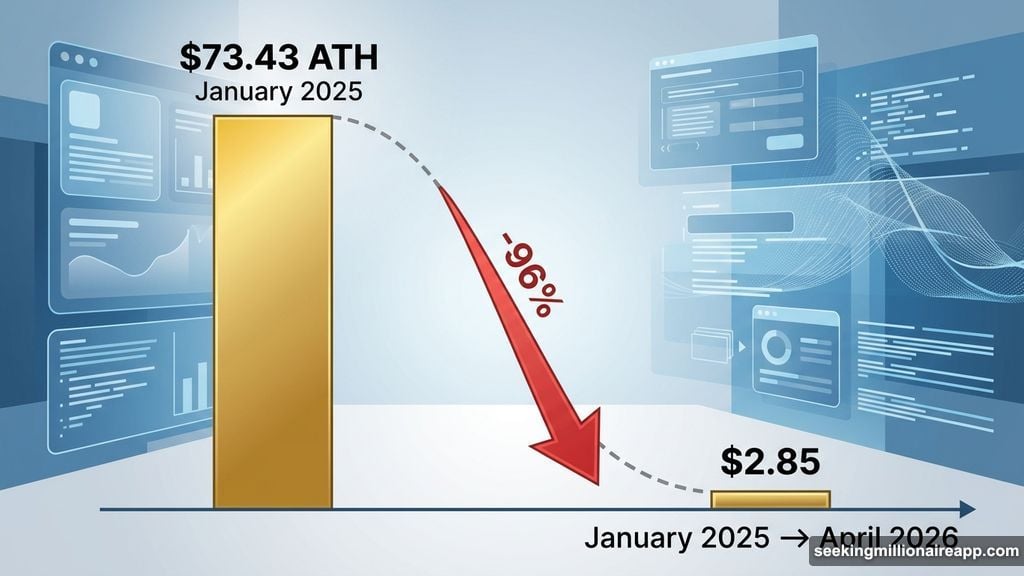 TRUMP coin remains roughly 96% below all-time high of $73.43