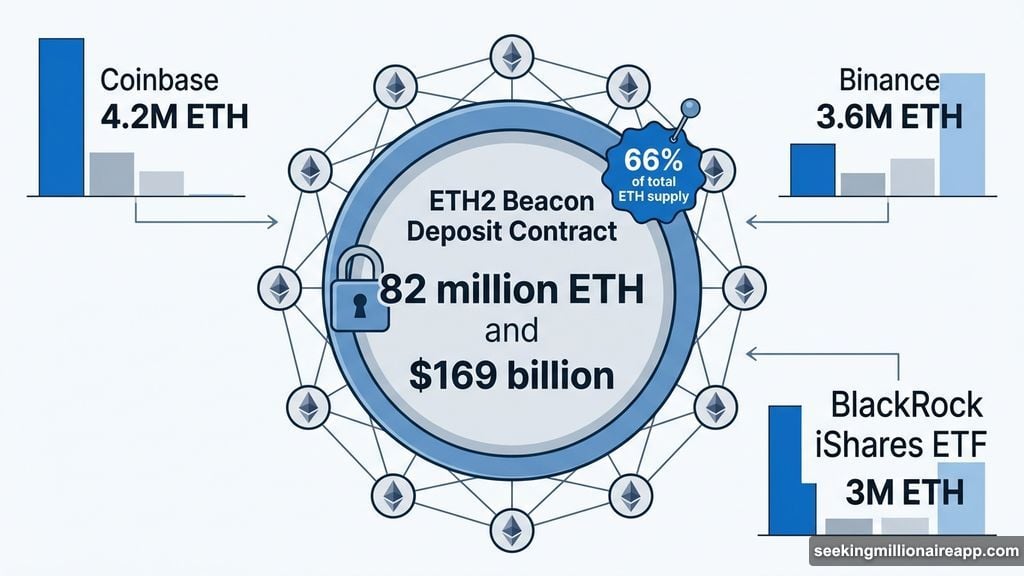 ETH2 Beacon Deposit Contract holds 66 percent of total ETH supply
