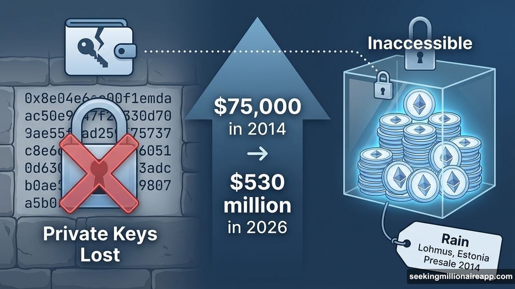 Estonian investor lost private keys locking 250000 ETH worth 530 million dollars